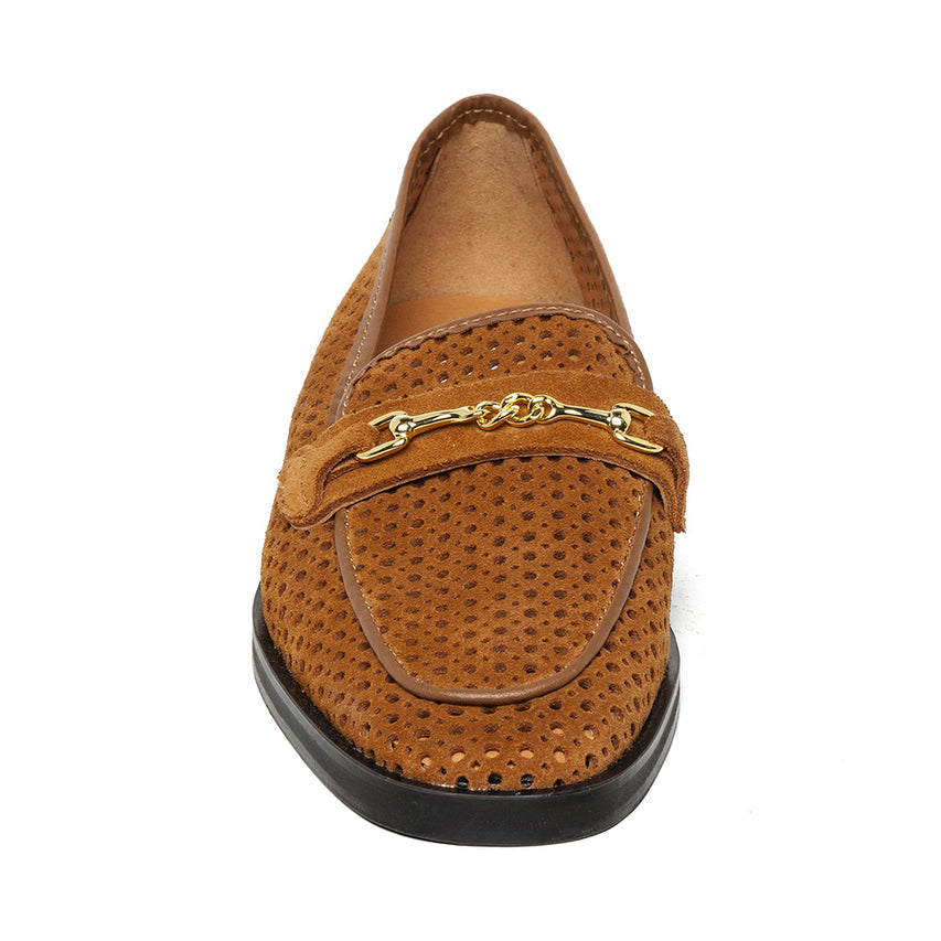 Nafisa Flat Shoe TAN SUEDE