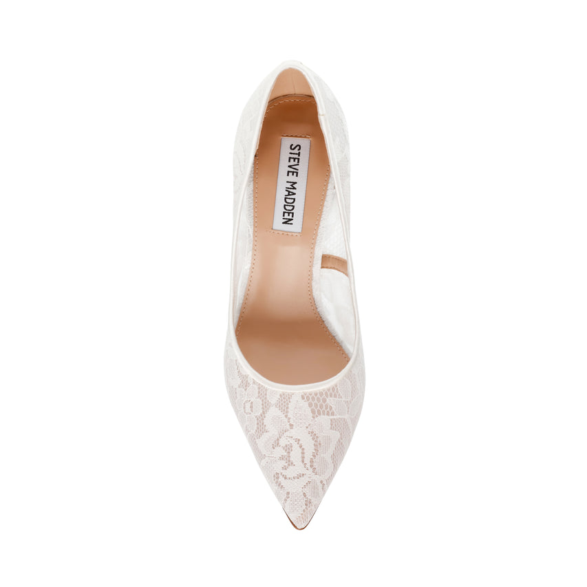 Evelyn-L Pump WHT LACE - view 5