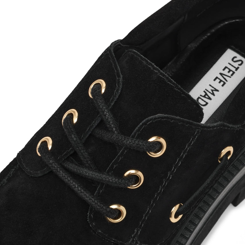 Detroit Flat Shoe BLACK SUED