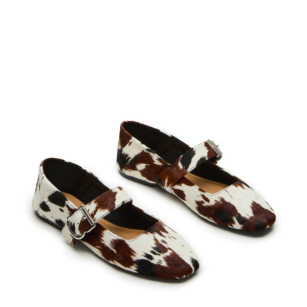 Jenni-C Flat Shoe TAN / WHITE PONY