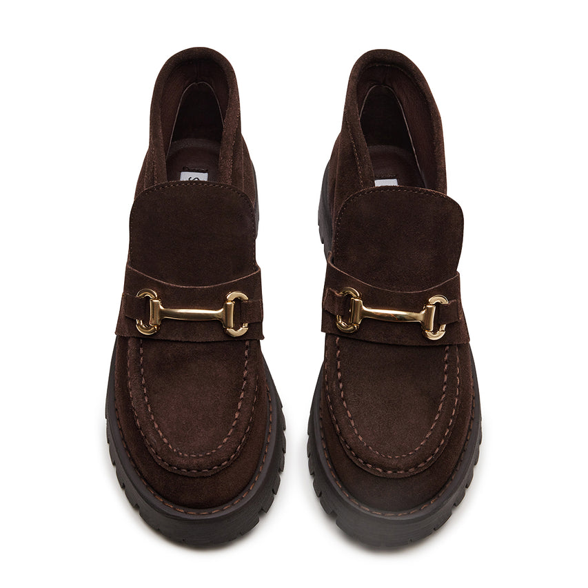 Leon Flat Shoe CHOC BRN SUEDE