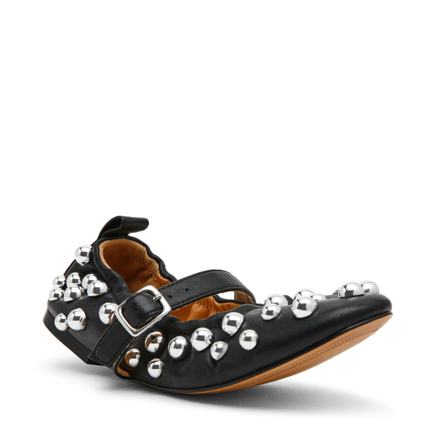 Sunrays Flat Shoe BLACK LEATHER