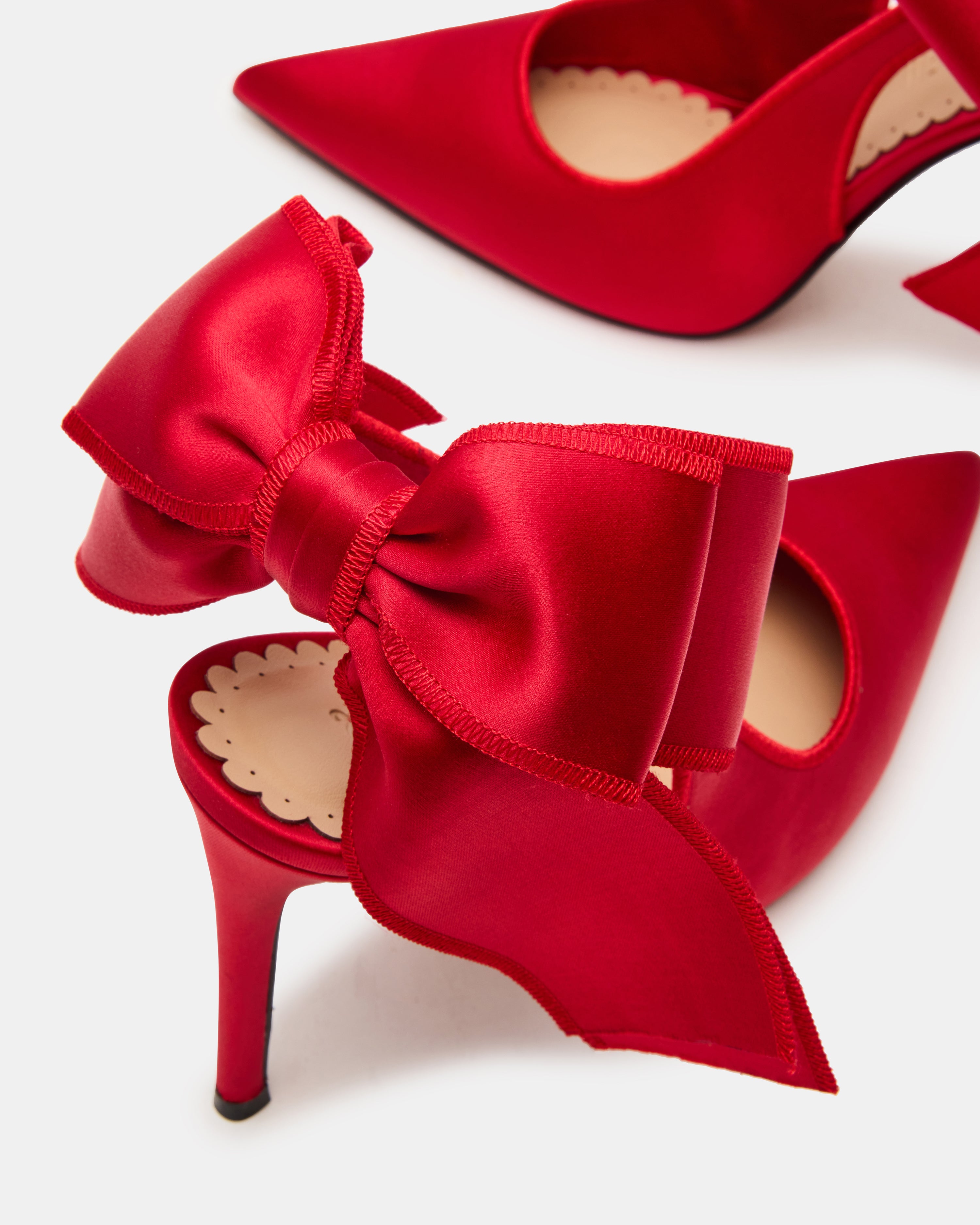 Teacup Pump RED SATIN