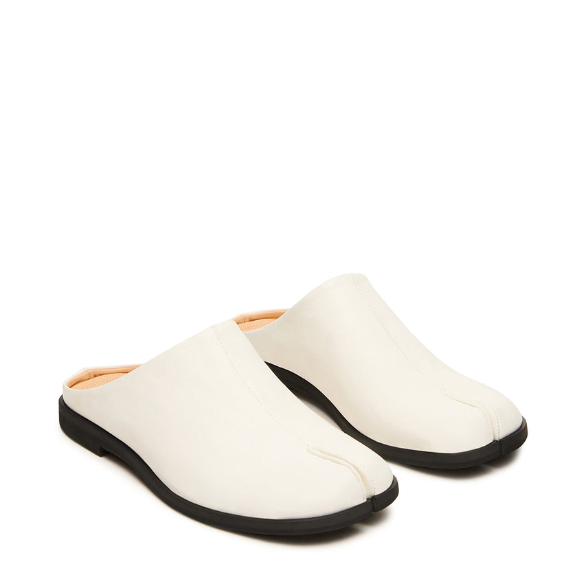 Tino Flat Shoe WHITE LEATHER
